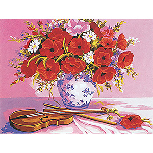 Violin and Vase of Flowers  - Collection d'Art