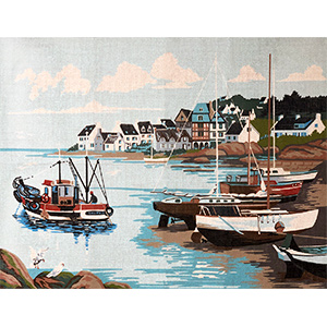 Margot Creations de Paris Needlepoint Littoral (Coast) by Charly Large Canvas