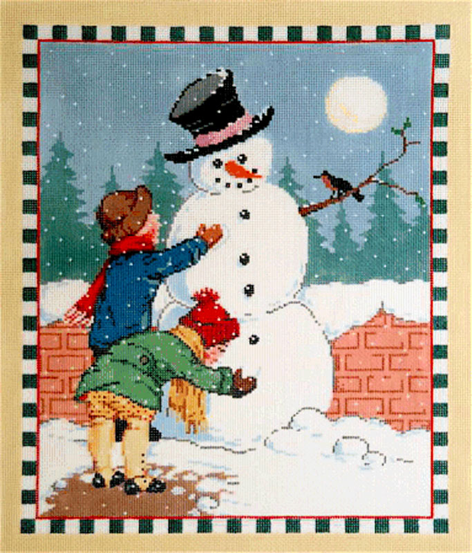 NeedlepointUS Worldclass Needlepoint First Snow Stitch Painted