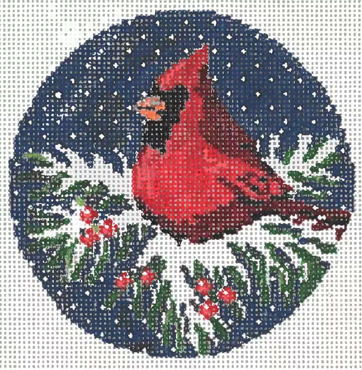 NeedlepointUS Worldclass Needlepoint Cardinal Ornament Stitch