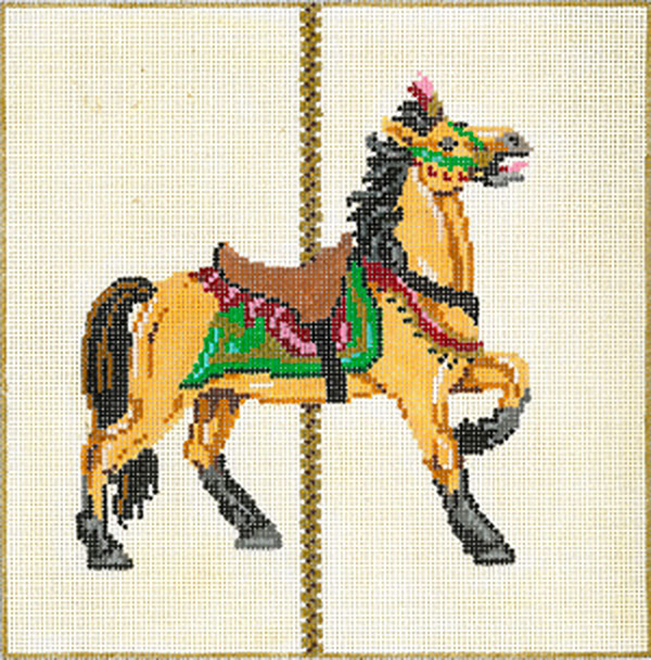 NeedlepointUS Worldclass Needlepoint Carousel Horse 3C Stitch
