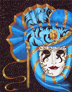 Leigh Designs - Hand-painted Canvases - Luciana Mask