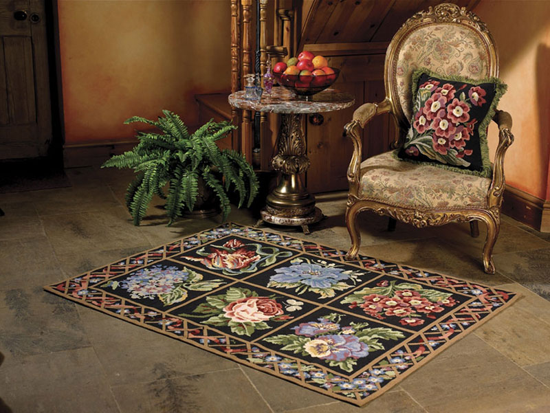 NeedlepointUS Worldclass Needlepoint Glorafilia Needlepoint Rugs Victorian Floral Rug