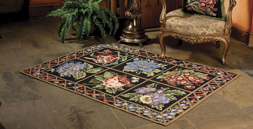 NeedlepointUS Worldclass Needlepoint Glorafilia Needlepoint Rugs Victorian Floral Rug