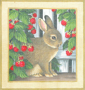 Bunny & Raspberry Patch - Canvas Only
