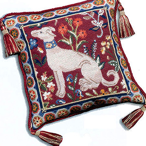 Glorafilia Needlepoint - Cushions & Pillows - Medieval Dog
