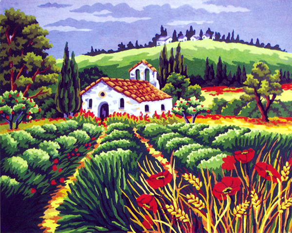 View in Provence  - Collection d'Art Needlepoint Canvas