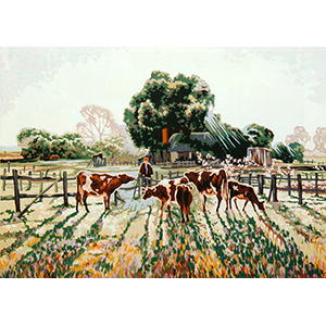 Feeding Time on the Farm - Collection d'Art Needlepoint Canvas