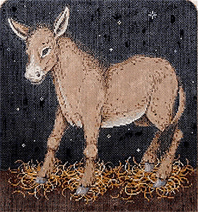 Donkey Hand Painted Needlepoint Canvas