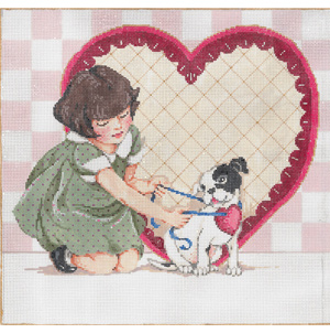 I'm Yours - Stitch Painted Needlepoint Canvas from Sandra Gilmore