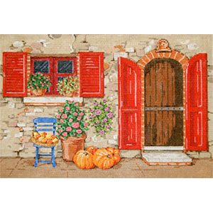 Toscana - Stitch Painted Needlepoint Canvas from Sandra Gilmore