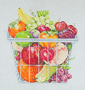 Fruitful - Stitch Painted Needlepoint Canvas from Sandra Gilmore