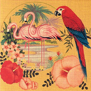 Leigh Designs - Hand-painted Needlepoint Canvases - Tropicana - Cuba Libre'