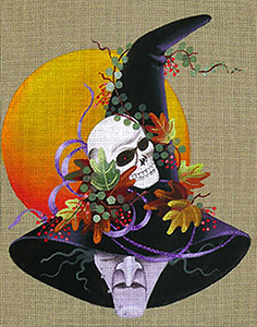 Leigh Designs - Hand-painted Needlepoint Canvases - Wicked Witches - Elfrida