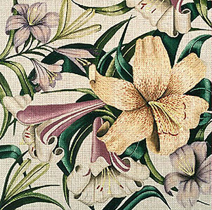 Leigh Designs - Hand-painted Needlepoint Canvases - Lush Florals - Lily Bed