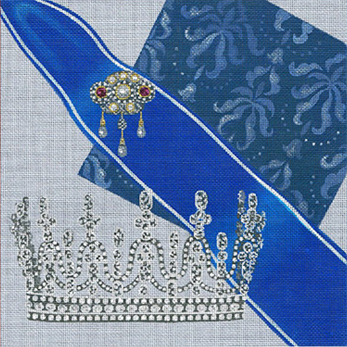 Leigh Designs - Hand-painted Needlepoint Canvases - Crown Jewels - Princess Royal