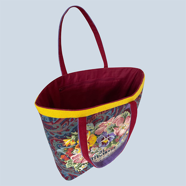 Glorafilia Needlepoint - Floral Paisley Tote Bag Kit #3