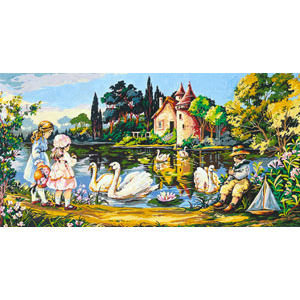 SEG de Paris Needlepoint - Tapestries - Swan Manor Canvas