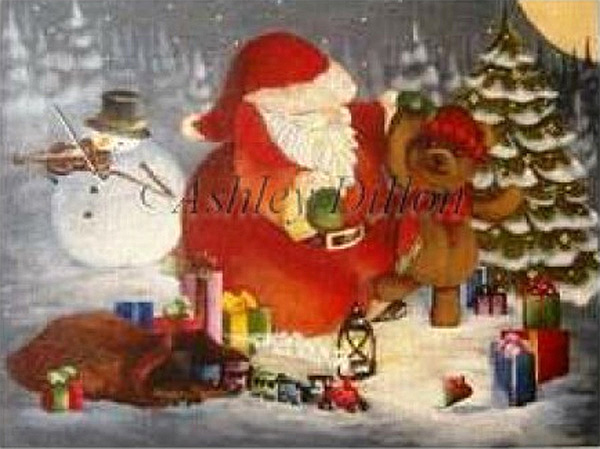 Christmas Dance Hand Painted Needlepoint Canvas by Ashley Dillon