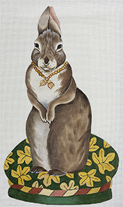 Barbara Eyre Needlepoint Designs - Hand-painted Canvas - Victorian Rabbit