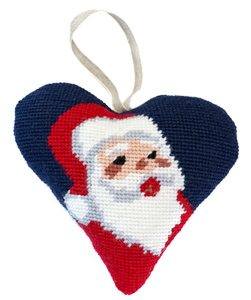 Santa Needlepoint Ornament Kit