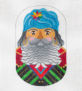Basque Nutcracker - Hand Painted Needlepoint Canvas from dede's Needleworks