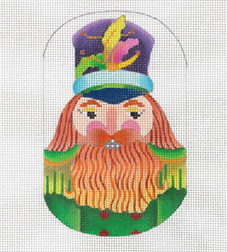 Nordic Nutcracker - Hand Painted Needlepoint Canvas from dede's Needleworks