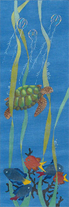 Sea Turtle - Hand Painted Needlepoint Canvas from dede's Needleworks