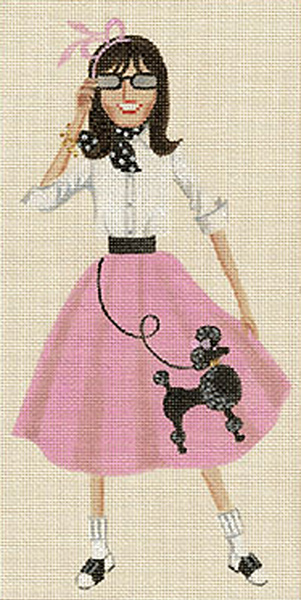 Leigh Designs - Hand-painted Needlepoint Canvases - Sassy Sally - Rock n Roll Sally
