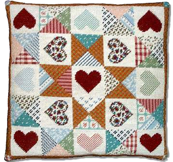 Patchwork Heart Quilt Cusion Kit
