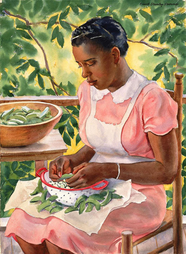 Laura Shelling Butter Beans by Frank Stanley Herring