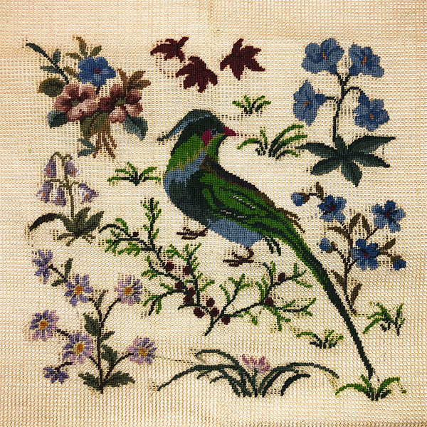 Bird and Flowers Preworked canvas