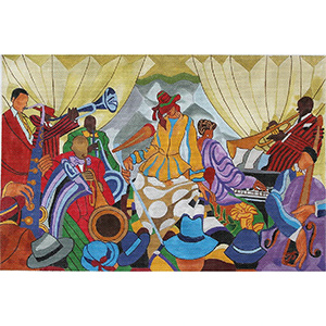 Jazz Band hand painted canvas from Prince Duncan Williams - 18 Count