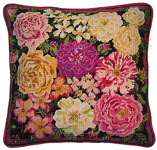 Primavera Needlepoint Cushion Kit - Rose Garden