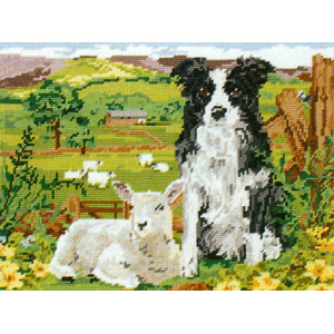 Border Collie and Lamb by Melanie Watkins-Patel - Anchor Needlepoint Tapestry Kit