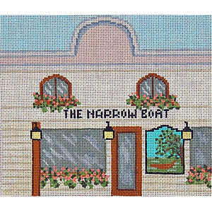 Pub 08 - The Narrow Boat - Hand-Painted Needlepoint Canvas