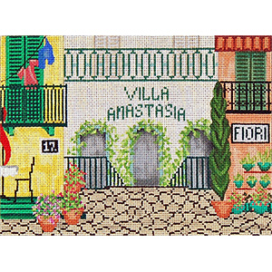 Villa - Hand-Painted Needlepoint Canvas